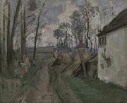 Village Road Near Auvers Paul Cezanne